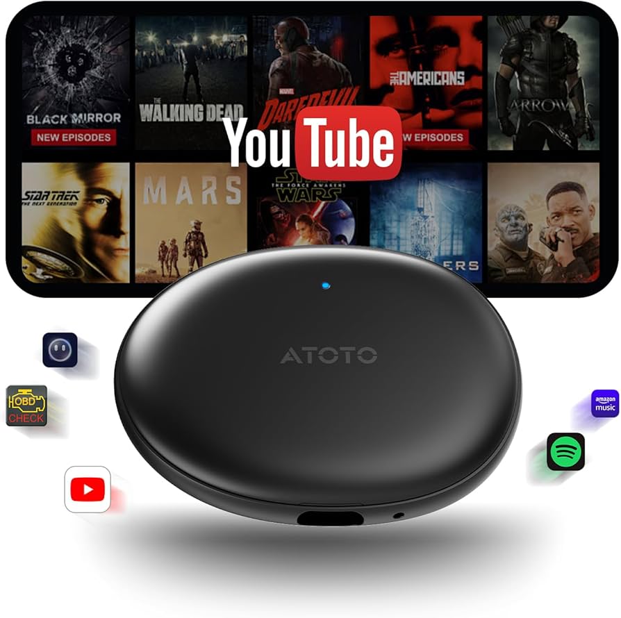 ATOTO AD5 カーエンターテインメントAIボックス Amazon.co.jp: AD5 CarPlay ワイヤレス AI Box、Android Auto